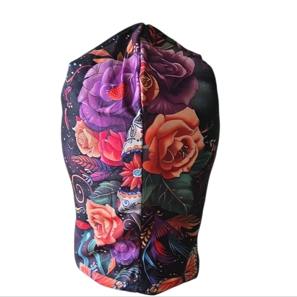Colorful Skull Print Slouch Beanie - Picture 5 of 8